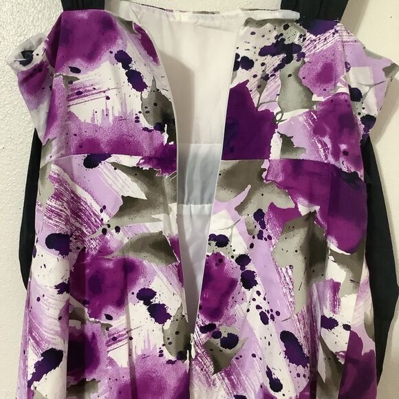 Vintage Y2K Purple Floral Dark Feminine Romantic Emo Scene Babydoll Dress Sz 7 - Picture 7 of 13